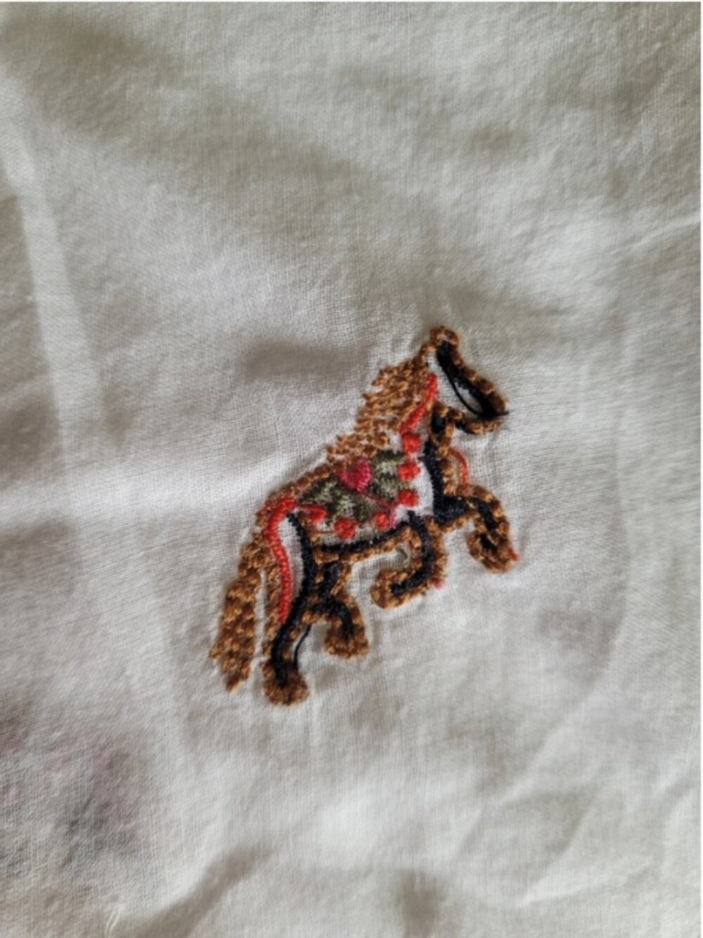 Farm Rio Embroidered Horses Front Buttons Cotton Blouse size XS - Picture 8 of 9